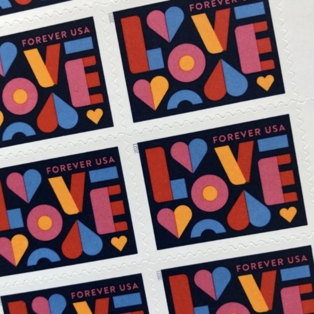 LOVE Stamps 40 Pane of 20 Forever Stamps-2021-MNH 2 panes (sheet) FINAL PRICE - Picture 4 of 8